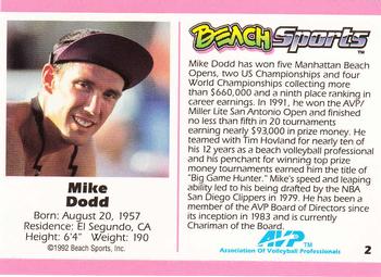 1992 Beach Sports #2 Mike Dodd Back